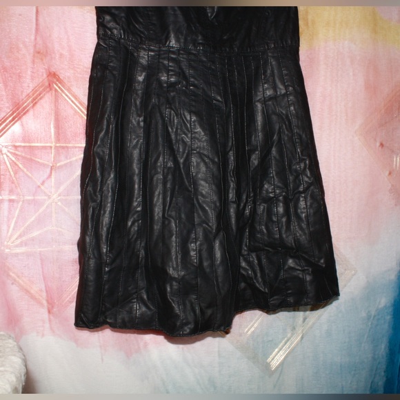 Free People Faux Leather Mini Dress 🌵Large - Picture 10 of 13